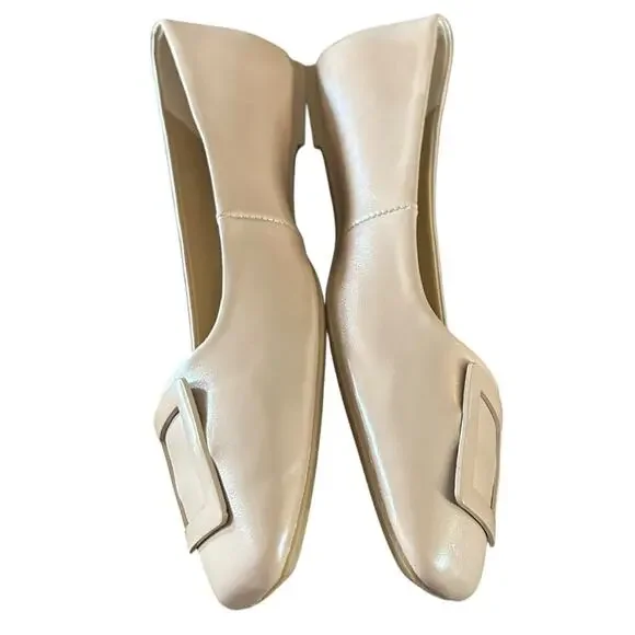 Journee Collection Zimia Buckled Ballet Flats Square Toe Minimalist NEW 8.5 - Picture 7 of 10